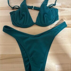 Hollister Teal Underwire Bikini Set SM